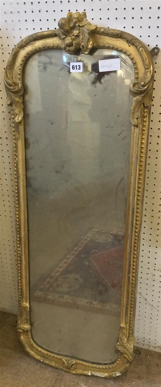 Gilt frame hall mirror